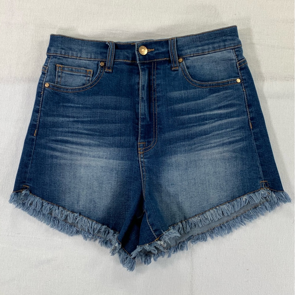 Celebrity Pink The Deb Cut-Off High‎ Rise Shorts Finished Raw Hem Size 7/ 27
